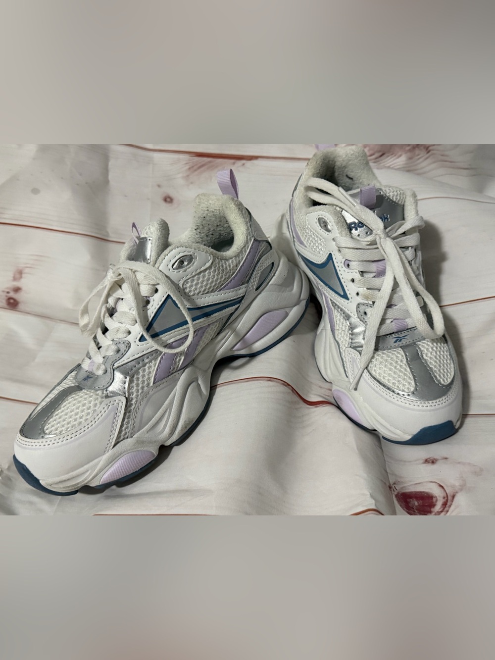 Reebok Women’s White & Light Purple Athletic Sneakers